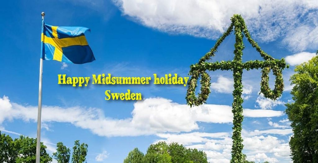 Happy Midsummer Sweden holiday