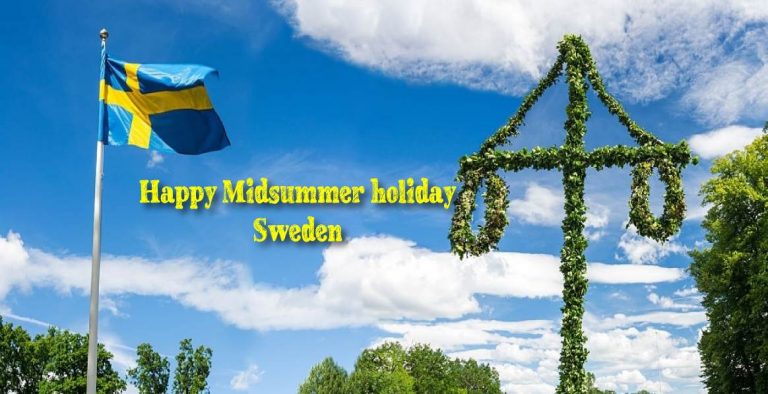 Happy Midsummer Sweden holiday