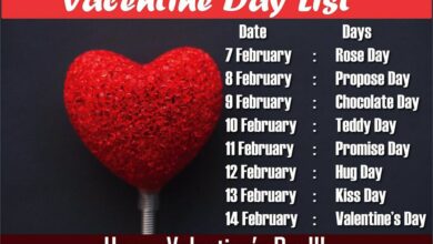 Valentine week list