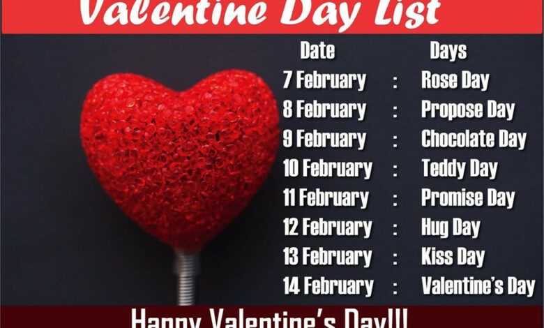 Valentine week list