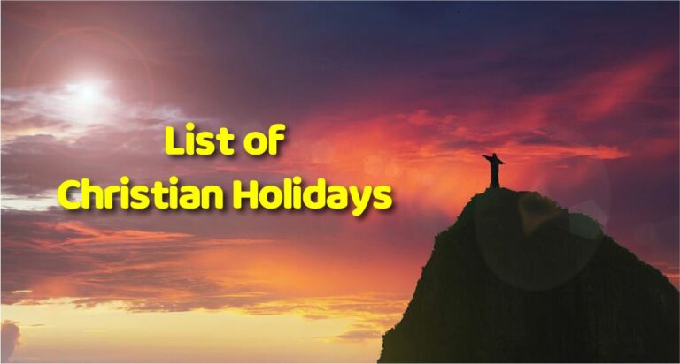 Christian Holiday List