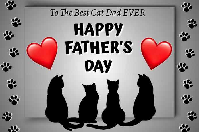 Happy Fathers Day Cat Dad