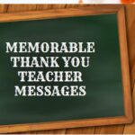 Thank You Messages for Teachers