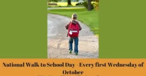 National Walk to School Day